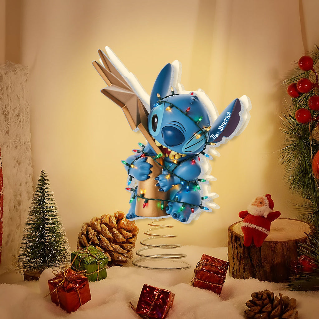 Personalized Ohana LED Tree Topper with Acrylic Design for Christmas LED Light Tree Topper GradoCreations