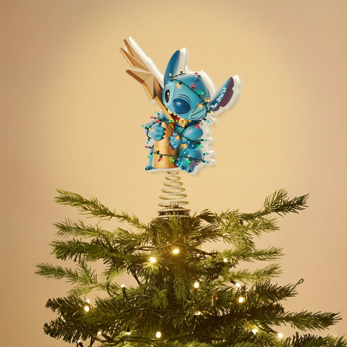 Personalized Ohana LED Tree Topper with Acrylic Design for Christmas LED Light Tree Topper GradoCreations