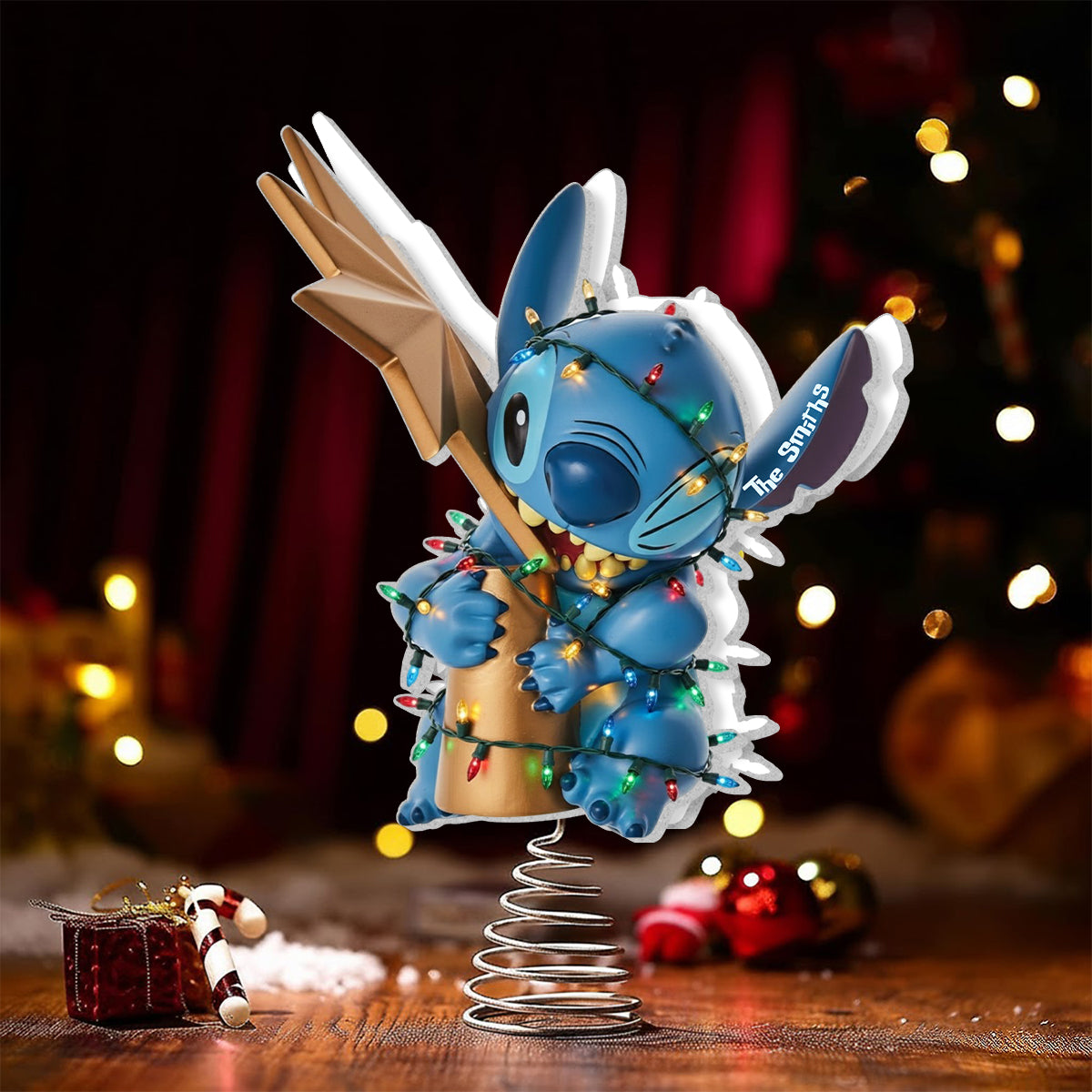 Personalized Ohana LED Tree Topper with Acrylic Design for Christmas LED Light Tree Topper GradoCreations
