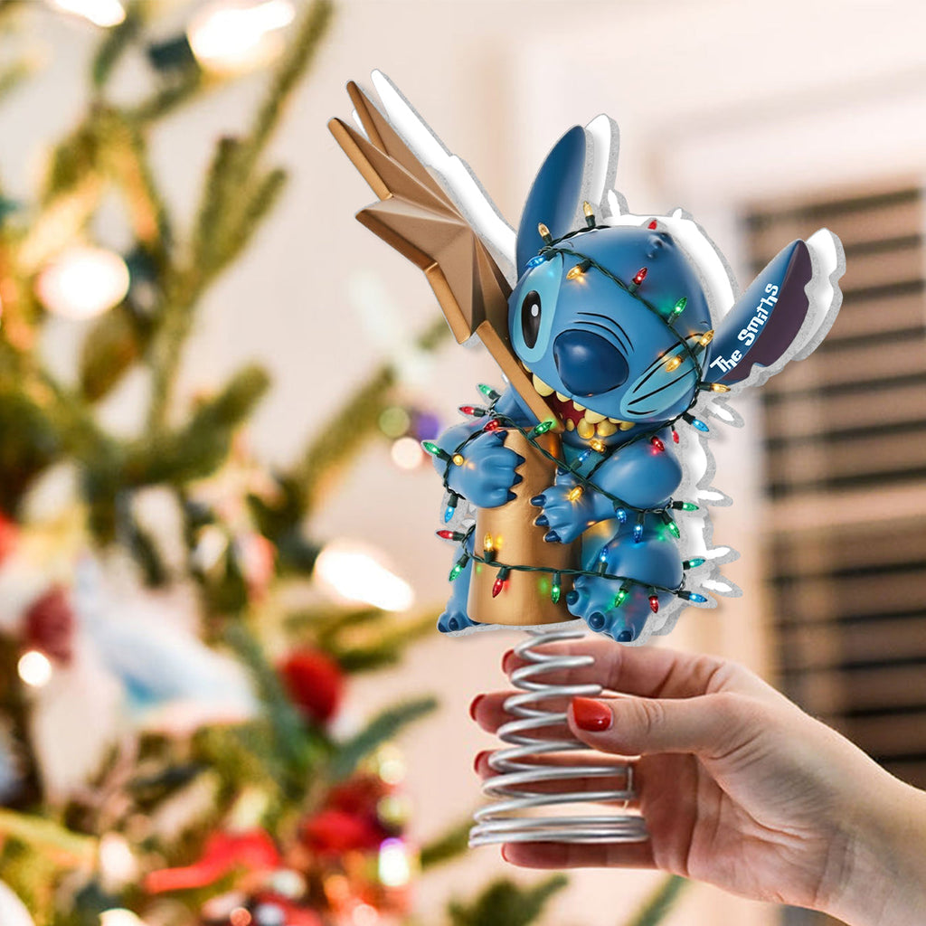 Personalized Ohana LED Tree Topper with Acrylic Design for Christmas LED Light Tree Topper GradoCreations