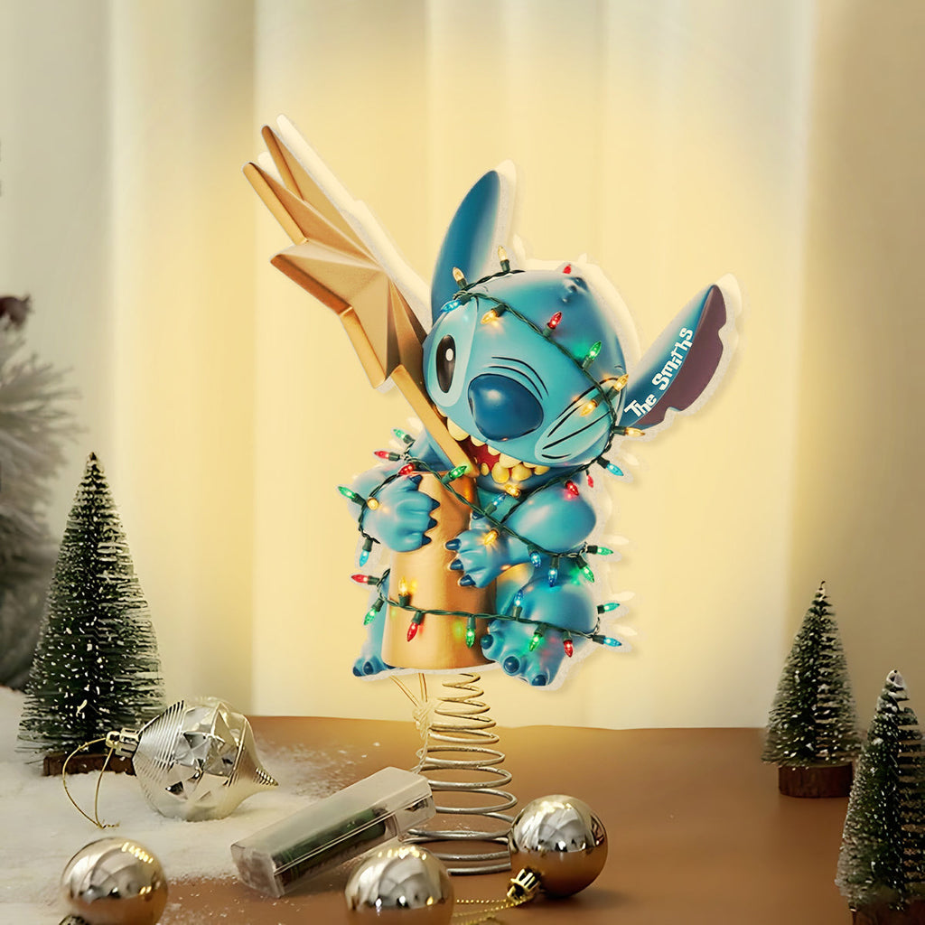 Personalized Ohana LED Tree Topper with Acrylic Design for Christmas LED Light Tree Topper GradoCreations