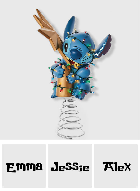 Personalized Ohana LED Tree Topper with Acrylic Design for Christmas LED Light Tree Topper GradoCreations