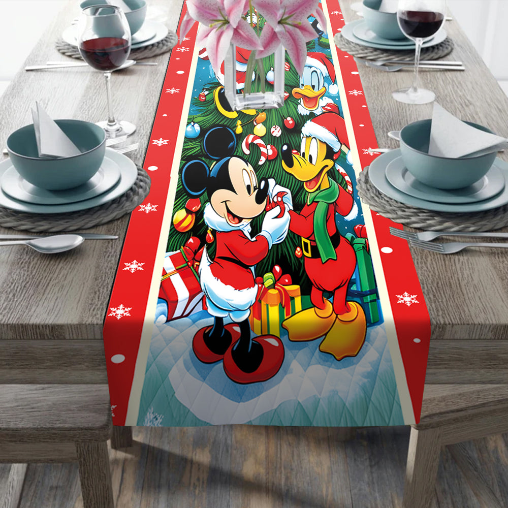Personalized Christmas Table Runner with Family Name for Holiday Decor Table Runner GradoCreations