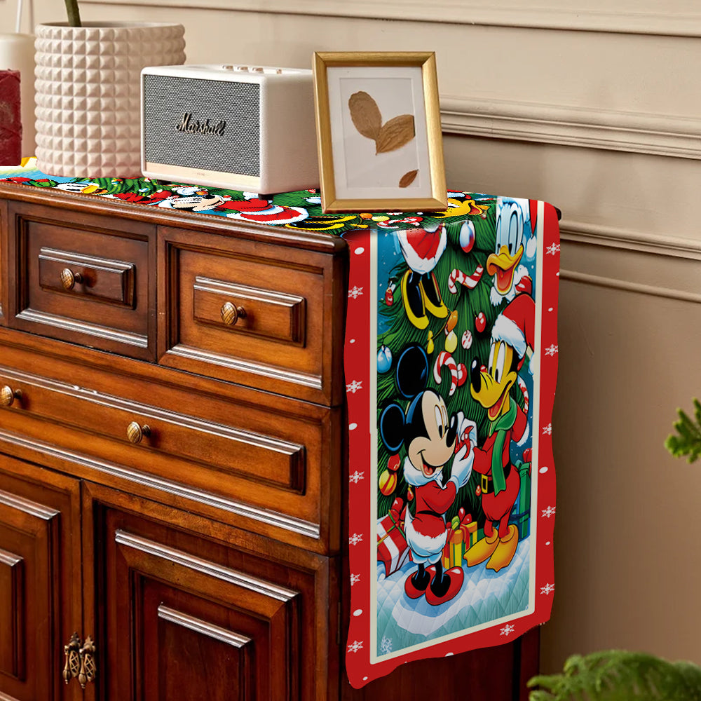 Personalized Christmas Table Runner with Family Name for Holiday Decor Table Runner GradoCreations