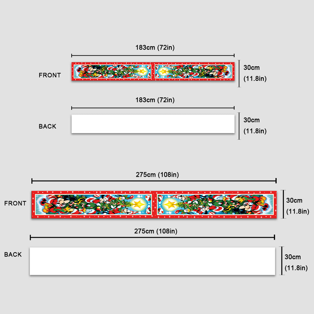 Personalized Christmas Table Runner with Family Name for Holiday Decor Table Runner GradoCreations