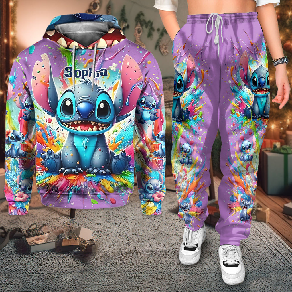 Personalized Colorful Ohana Hoodie & Sweatpants Set for Kids Hoodie & Sweatpants GradoCreations