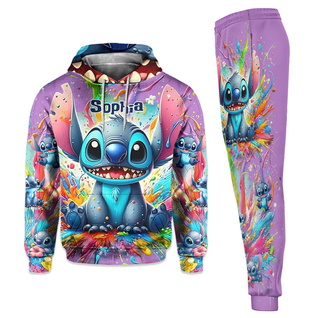 Personalized Colorful Ohana Hoodie & Sweatpants Set for Kids Hoodie & Sweatpants GradoCreations