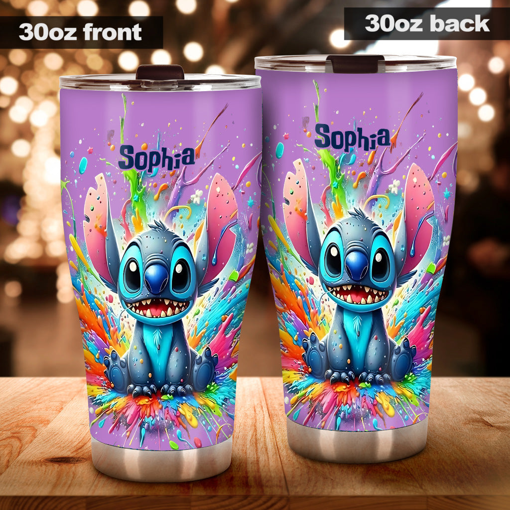 Personalized Ohana Tumbler Custom Name Colorful Gift Tumbler GradoCreations