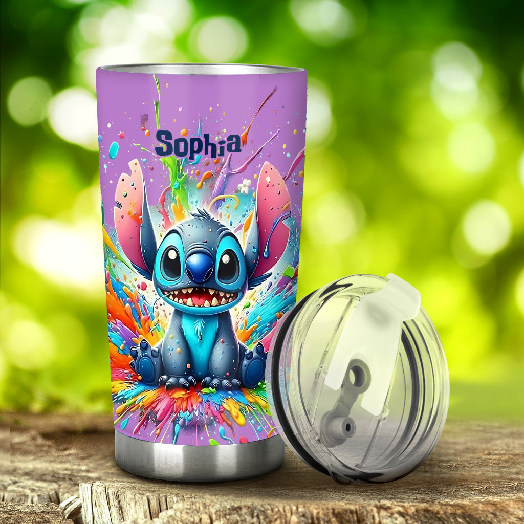Personalized Ohana Tumbler Custom Name Colorful Gift Tumbler GradoCreations