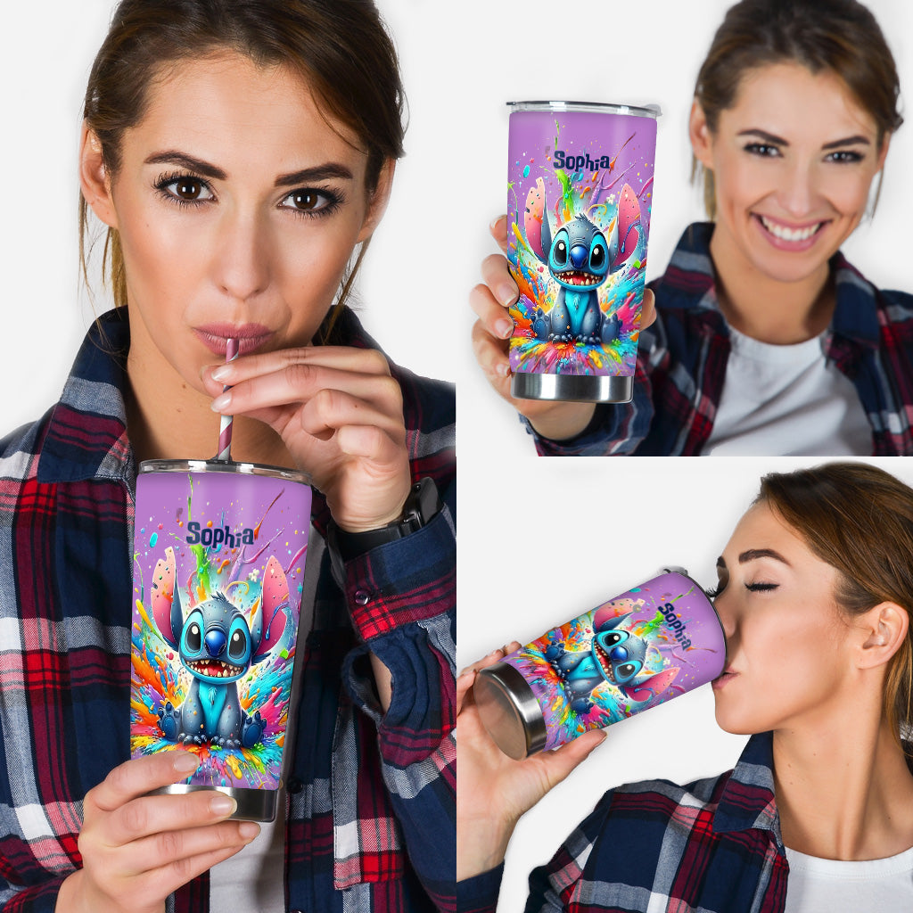 Personalized Ohana Tumbler Custom Name Colorful Gift Tumbler GradoCreations