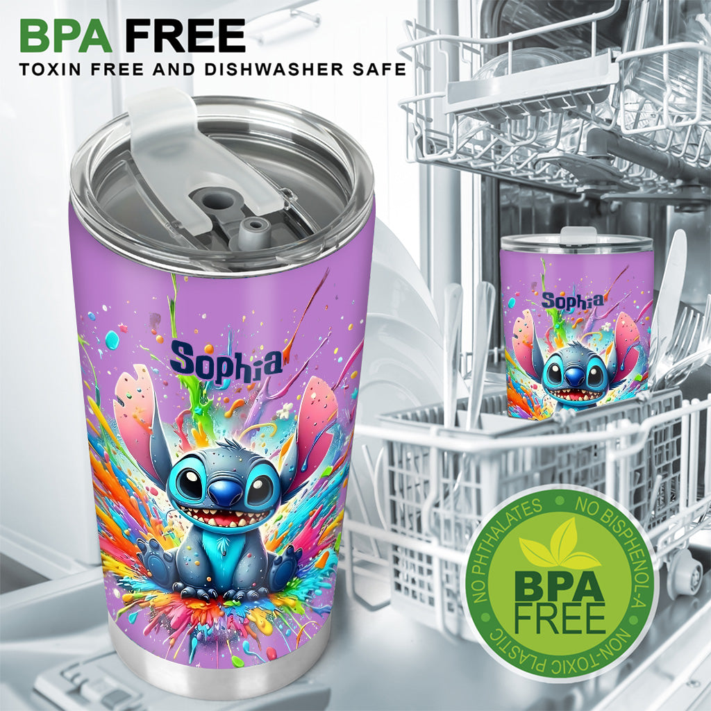 Personalized Ohana Tumbler Custom Name Colorful Gift Tumbler GradoCreations
