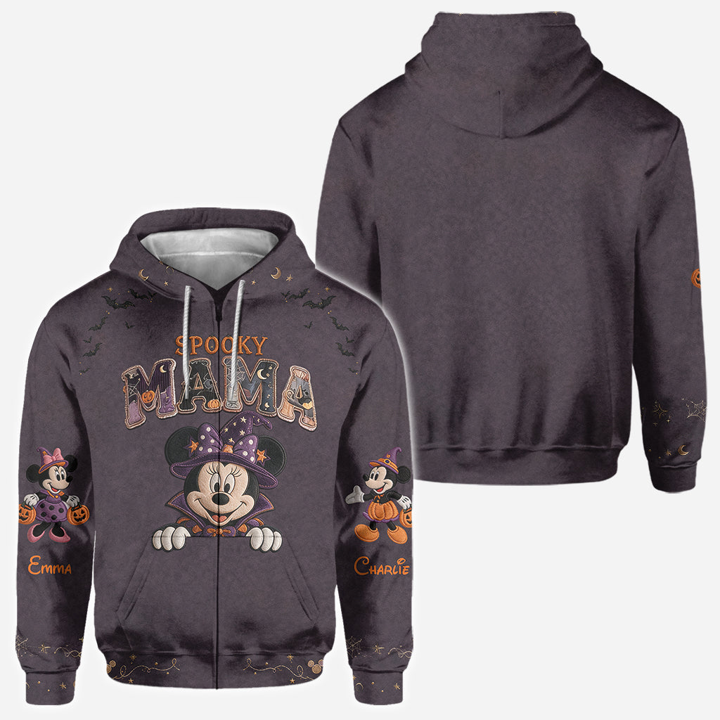 Personalized Spooky Mama All Over Shirt for Halloween Family Gifts All Over Shirt GradoCreations