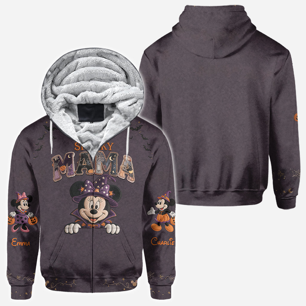 Personalized Spooky Mama All Over Shirt for Halloween Family Gifts All Over Shirt GradoCreations