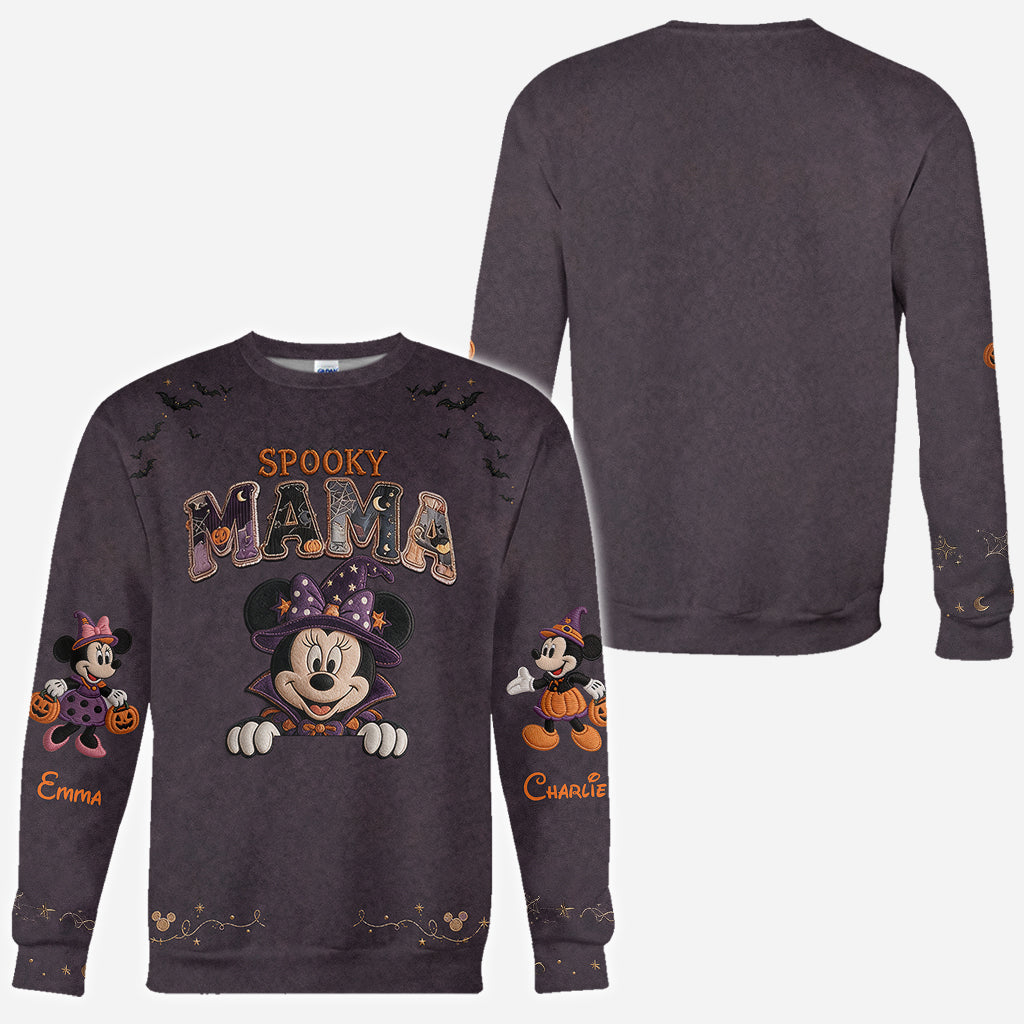 Personalized Spooky Mama All Over Shirt for Halloween Family Gifts All Over Shirt GradoCreations