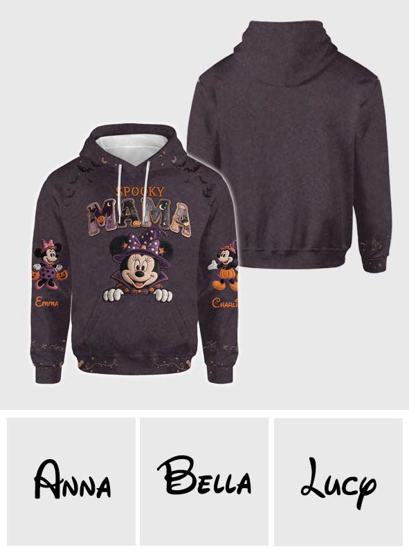 Personalized Spooky Mama All Over Shirt for Halloween Family Gifts All Over Shirt GradoCreations