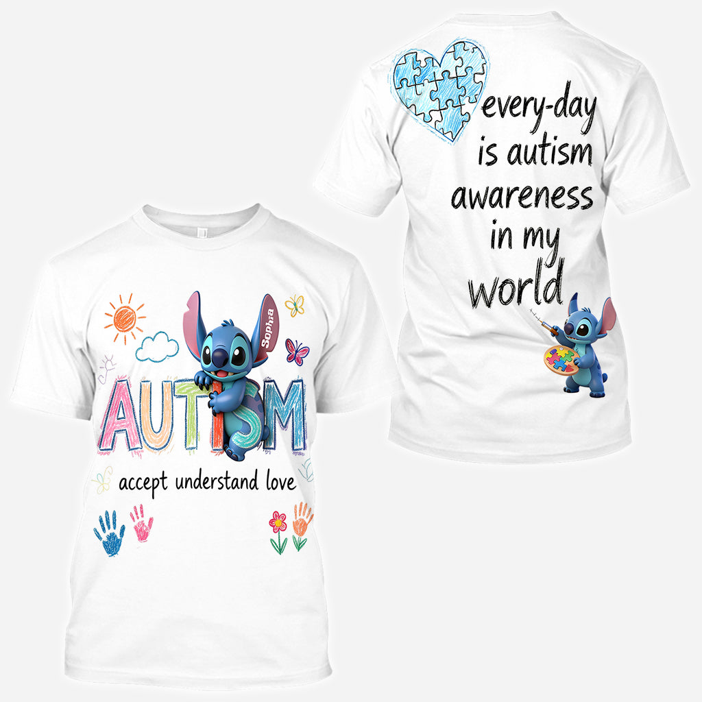 Personalized Autism Awareness All Over Shirt Custom Design for Kids All Over Shirt GradoCreations