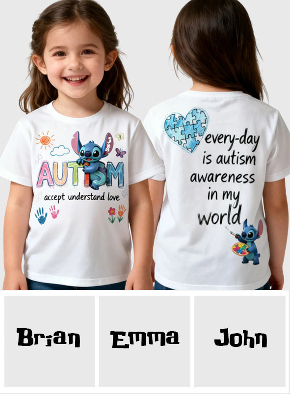 Personalized Autism Awareness All Over Shirt Custom Design for Kids All Over Shirt GradoCreations