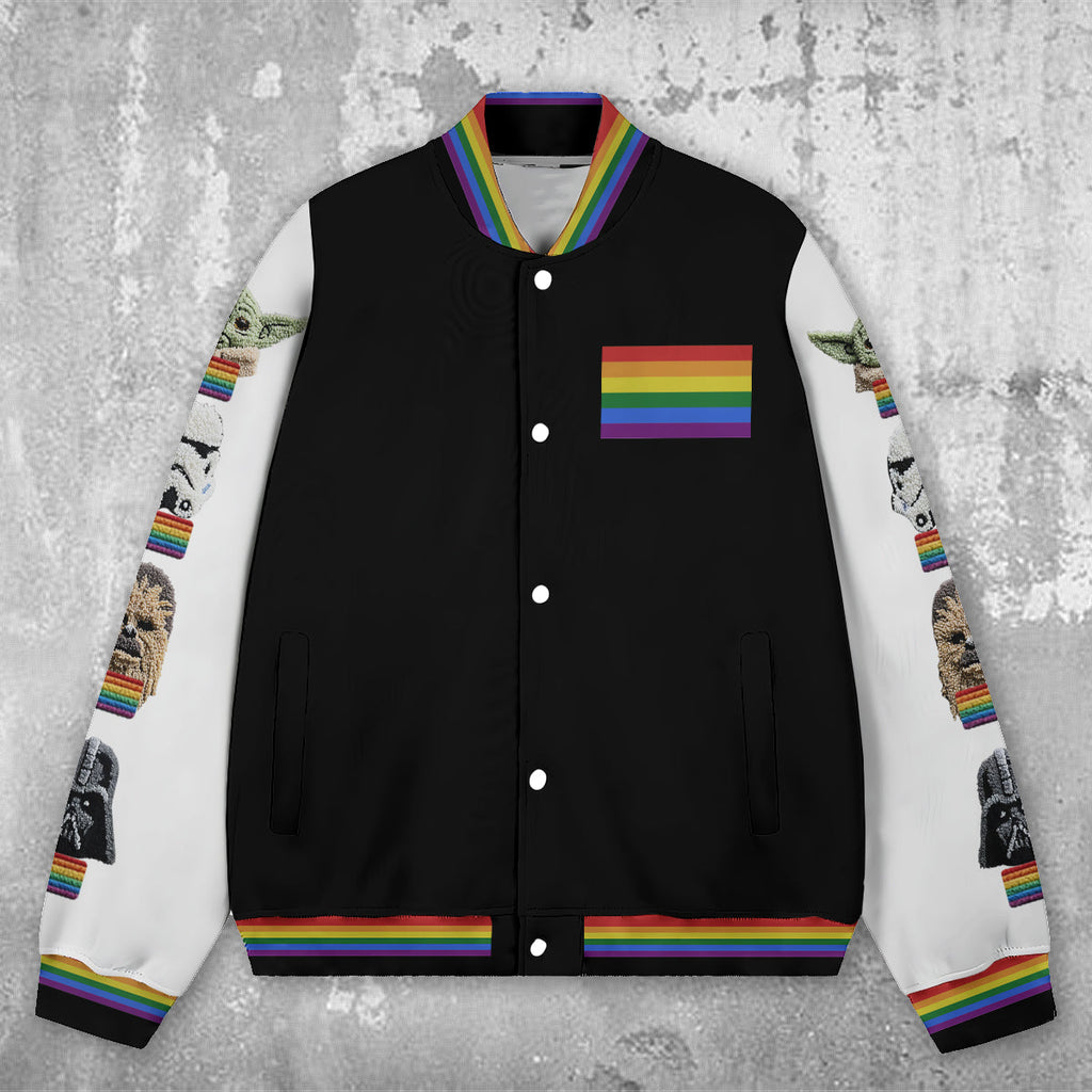 Personalized LGBT Support Varsity Jacket Custom Name Gift Varsity Jacket GradoCreations
