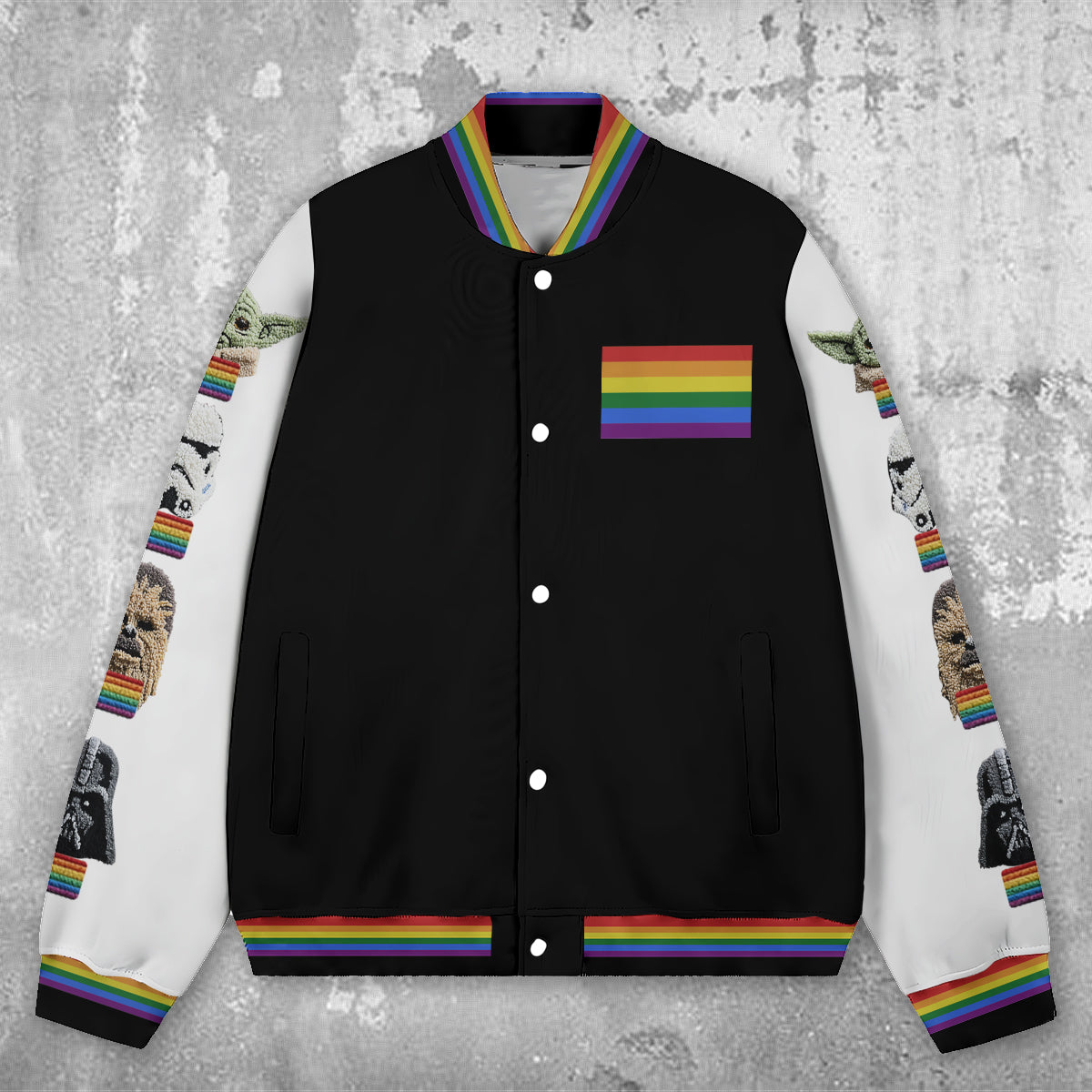 Personalized LGBT Support Varsity Jacket Custom Name Gift Varsity Jacket GradoCreations