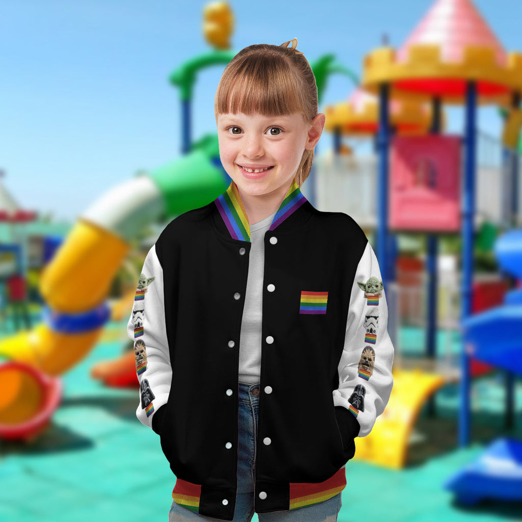 Personalized LGBT Support Varsity Jacket Custom Name Gift Varsity Jacket GradoCreations