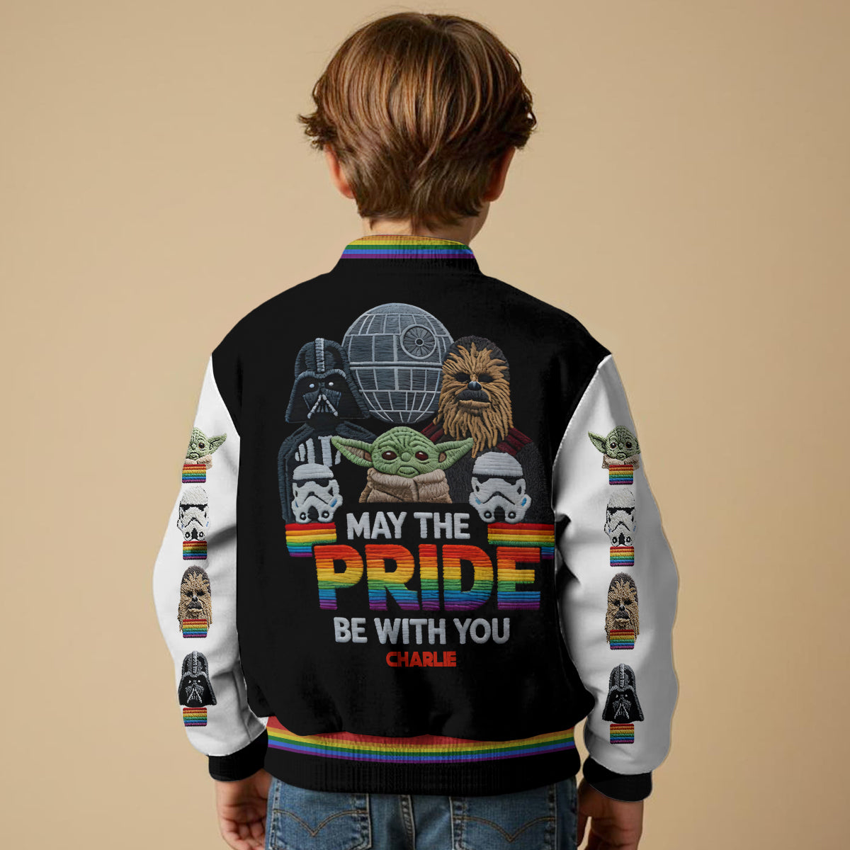 Personalized LGBT Support Varsity Jacket Custom Name Gift Varsity Jacket GradoCreations