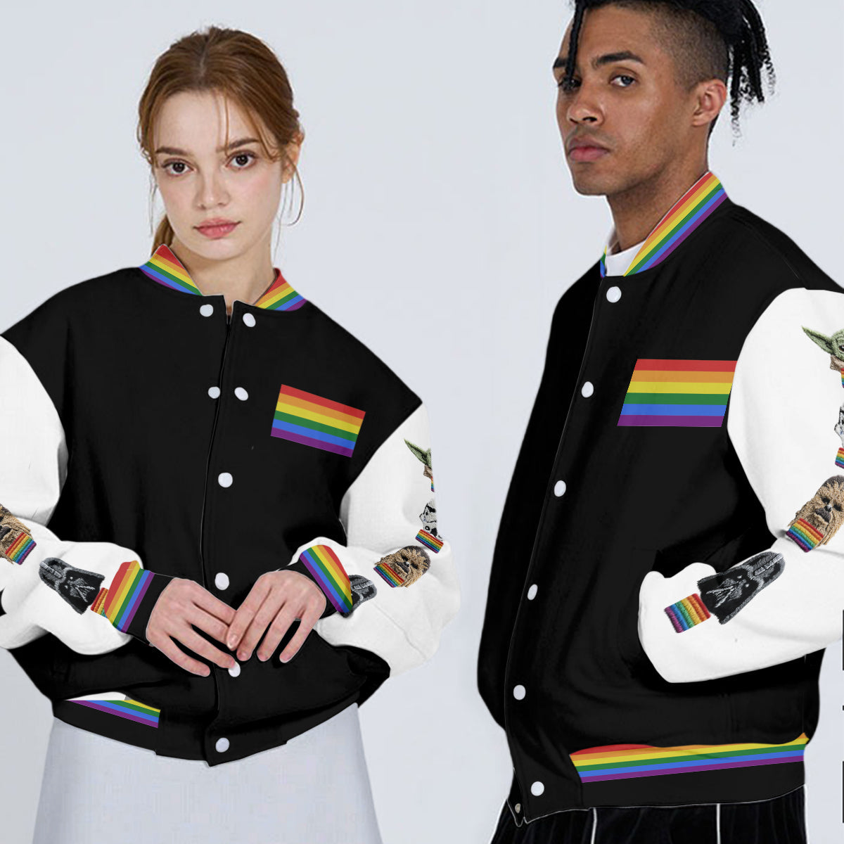 Personalized LGBT Support Varsity Jacket Custom Name Gift Varsity Jacket GradoCreations