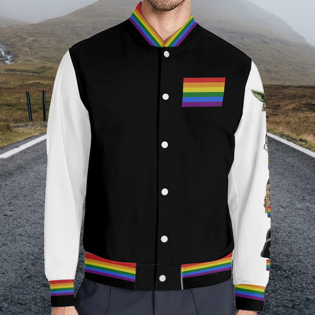 Personalized LGBT Support Varsity Jacket Custom Name Gift Varsity Jacket GradoCreations