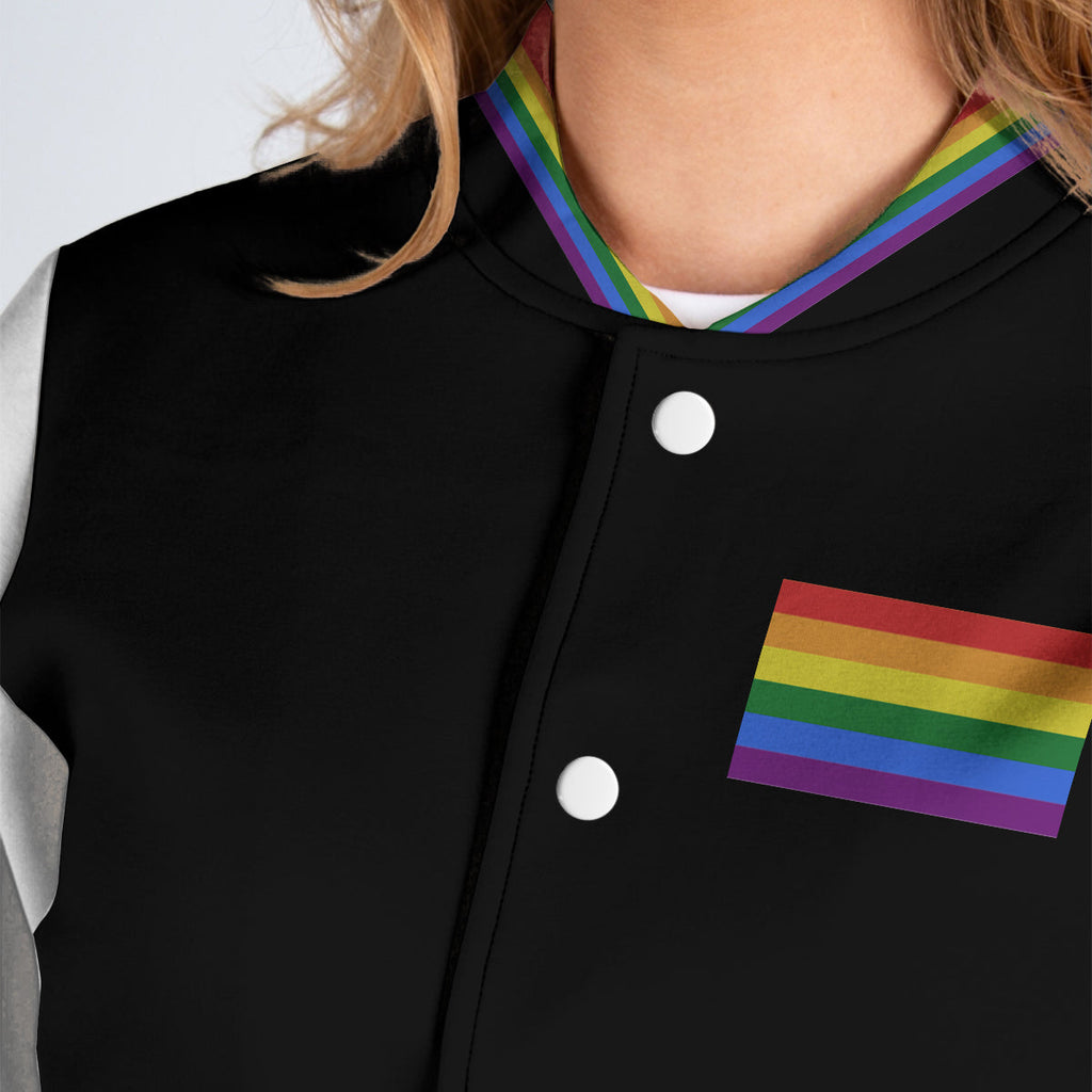 Personalized LGBT Support Varsity Jacket Custom Name Gift Varsity Jacket GradoCreations