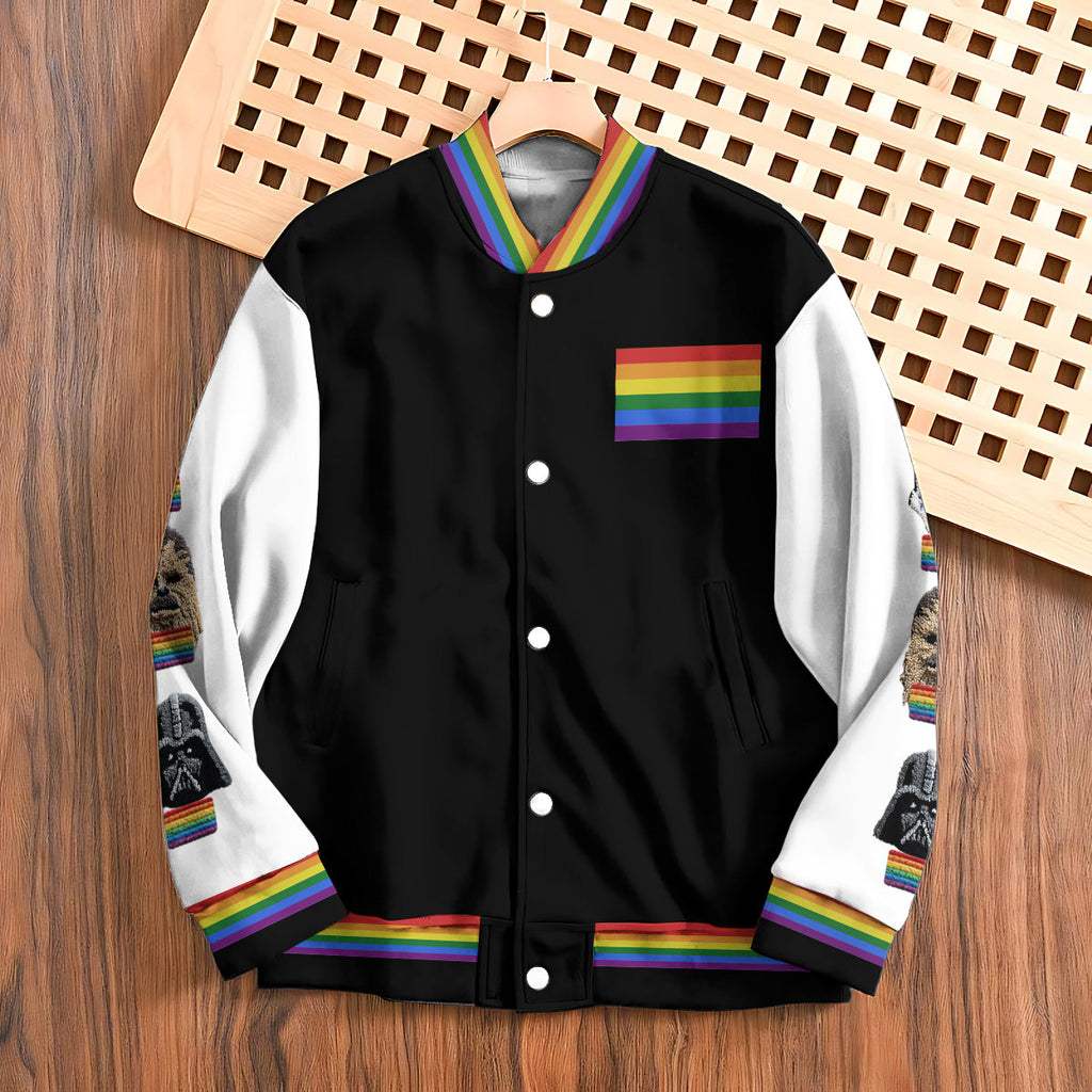 Personalized LGBT Support Varsity Jacket Custom Name Gift Varsity Jacket GradoCreations