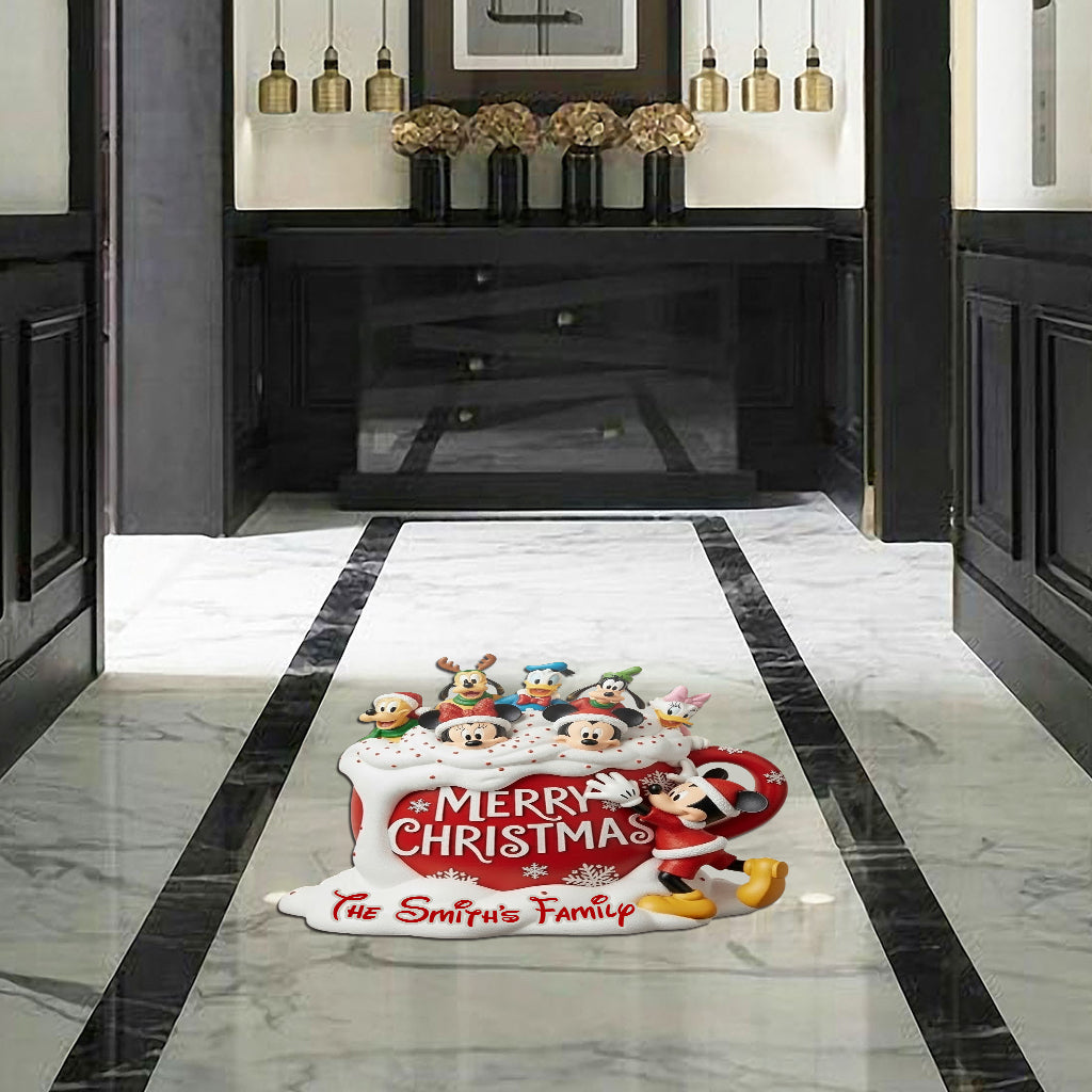 Personalized Disney Mouse Shaped Doormat for Family Holiday Gift Shaped Doormat GradoCreations