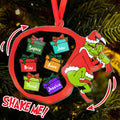 Personalized Grinch 3 Layered Shaker Ornament Custom Name Christmas Gift 3 Layered Shaker Ornament GradoCreations