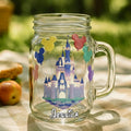 Personalized Mason Jar Cup with Magical Castle Design for Kids Mason Jar Cup GradoCreations