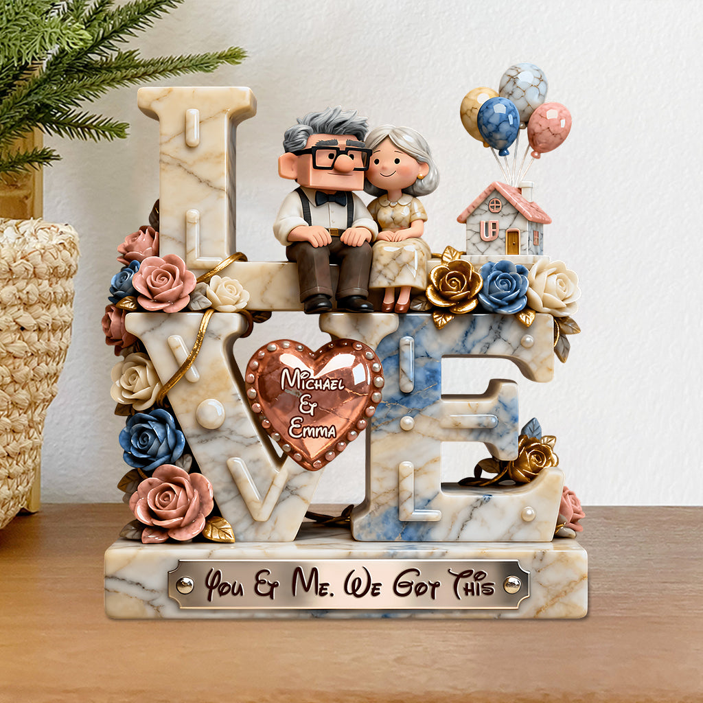Personalized Acrylic Love Plaque Custom Name Gift for Couples Custom Shaped Acrylic Plaque GradoCreations
