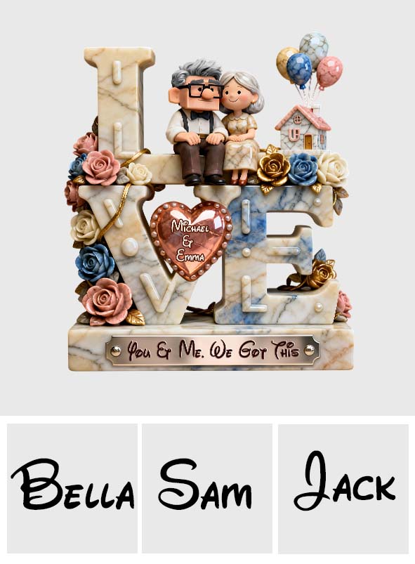 Personalized Acrylic Love Plaque Custom Name Gift for Couples Custom Shaped Acrylic Plaque GradoCreations