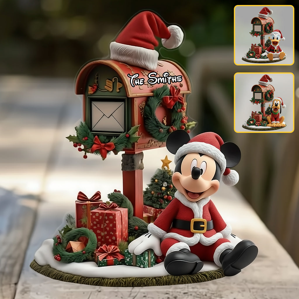Personalized Christmas Acrylic Plaque Custom Mouse Design Holiday Gift Custom Shaped Acrylic Plaque GradoCreations