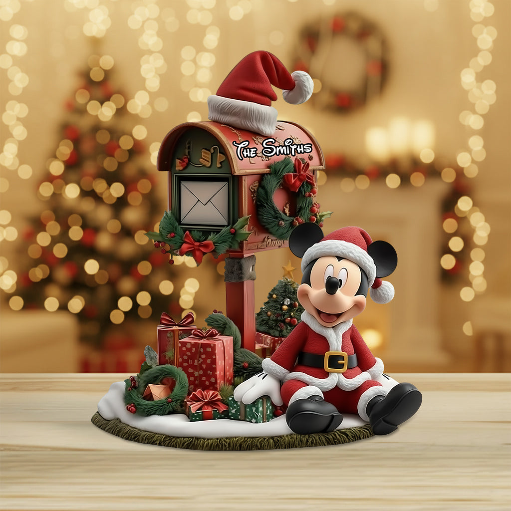Personalized Christmas Acrylic Plaque Custom Mouse Design Holiday Gift Custom Shaped Acrylic Plaque GradoCreations