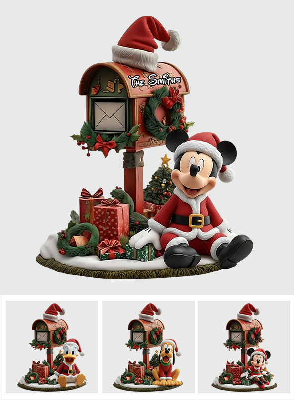 Personalized Christmas Acrylic Plaque Custom Mouse Design Holiday Gift Custom Shaped Acrylic Plaque GradoCreations