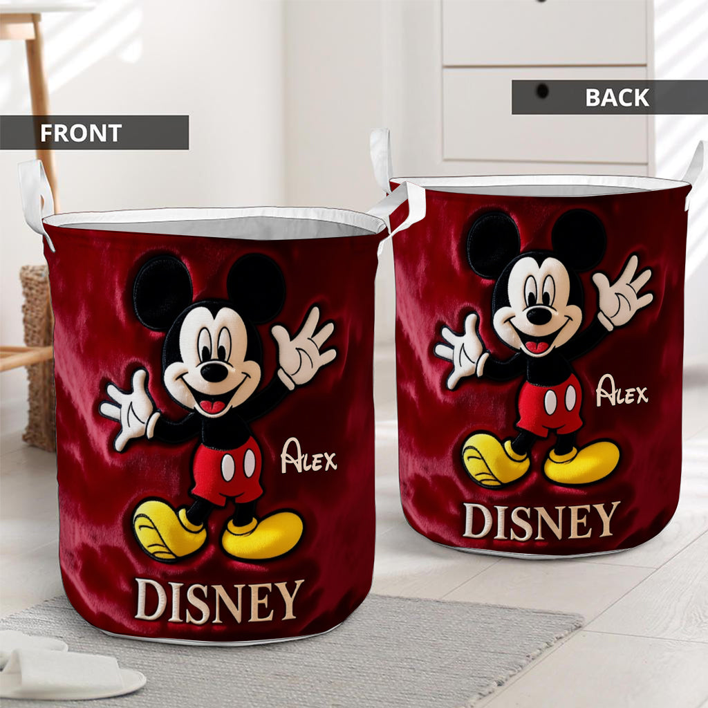 Personalized Mickey Mouse Storage Basket for Kids Laundry Laundry Basket GradoCreations