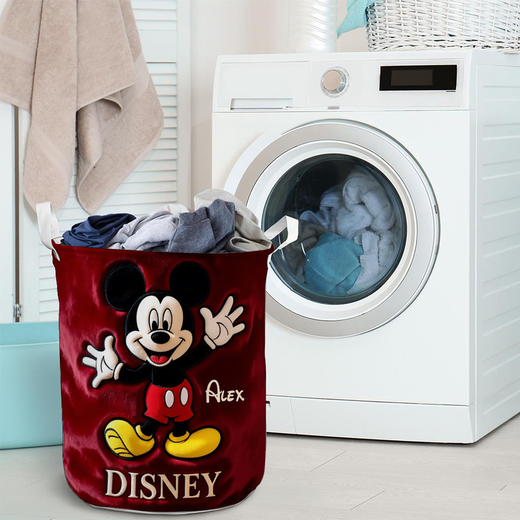 Personalized Mickey Mouse Storage Basket for Kids Laundry Laundry Basket GradoCreations