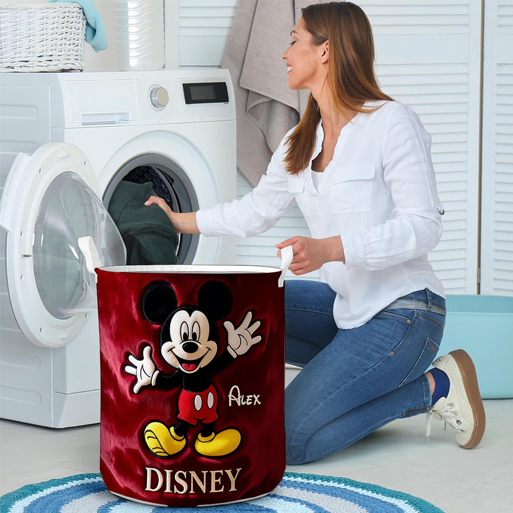 Personalized Mickey Mouse Storage Basket for Kids Laundry Laundry Basket GradoCreations