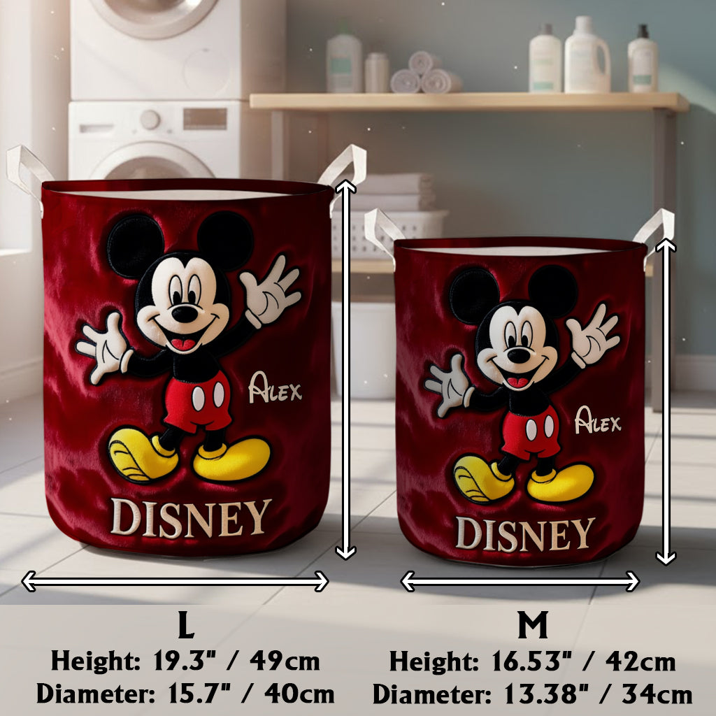 Personalized Mickey Mouse Storage Basket for Kids Laundry Laundry Basket GradoCreations