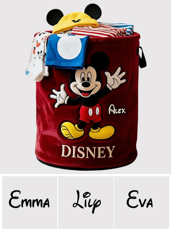 Personalized Mickey Mouse Storage Basket for Kids Laundry Laundry Basket GradoCreations