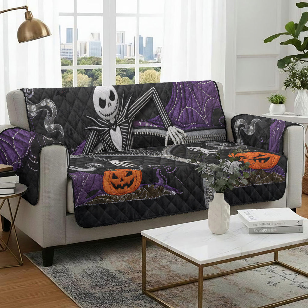 Personalized Nightmare Quilted Couch Cover Custom Family Name Quilted Sofa/Couch Cover GradoCreations