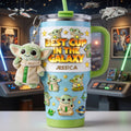 Personalized Tumbler with Plush Charm for Star Wars Fans Tumbler With Plush Charm GradoCreations