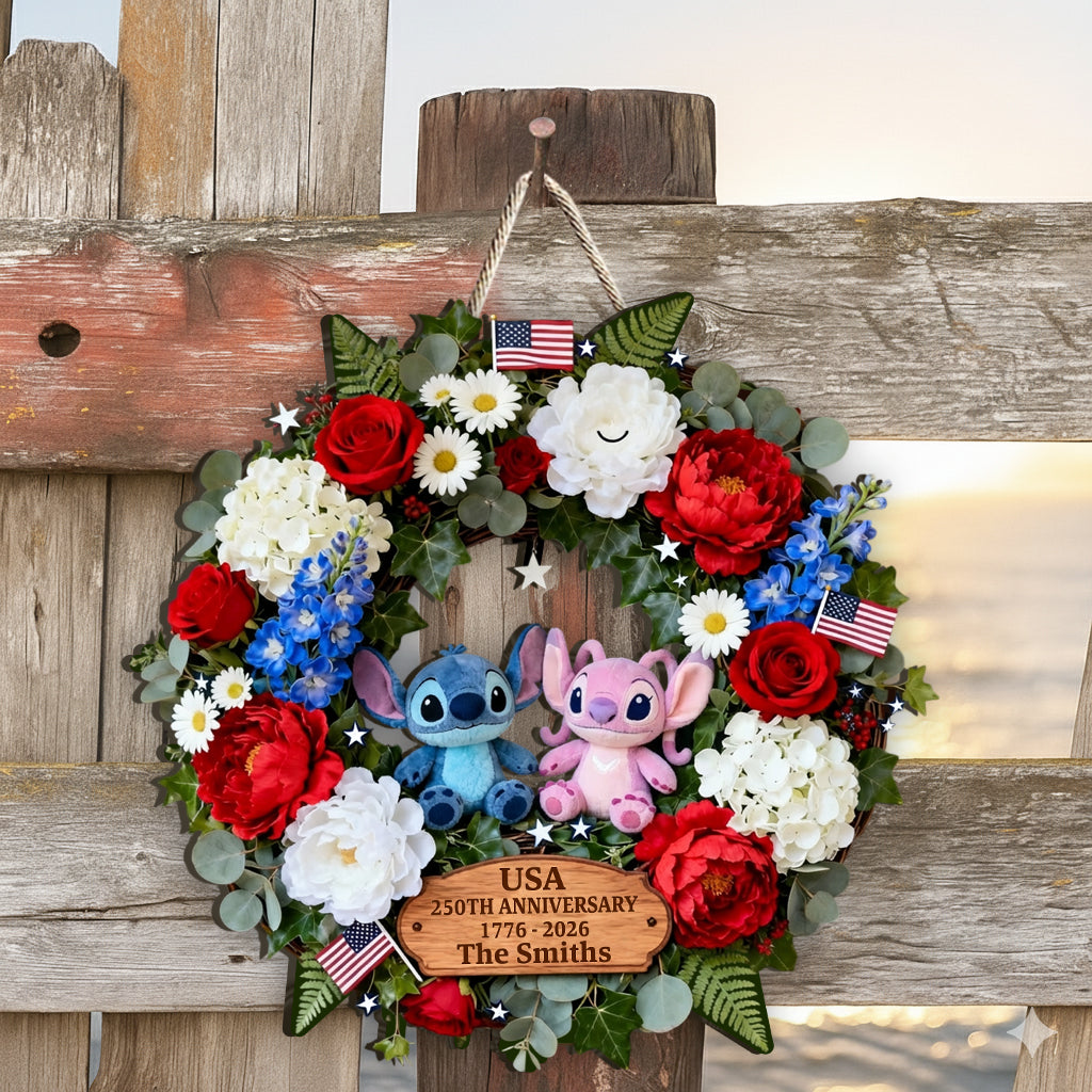 Personalized Ohana Custom Wood Sign with Patriotic Design for Family Wood Sign GradoCreations