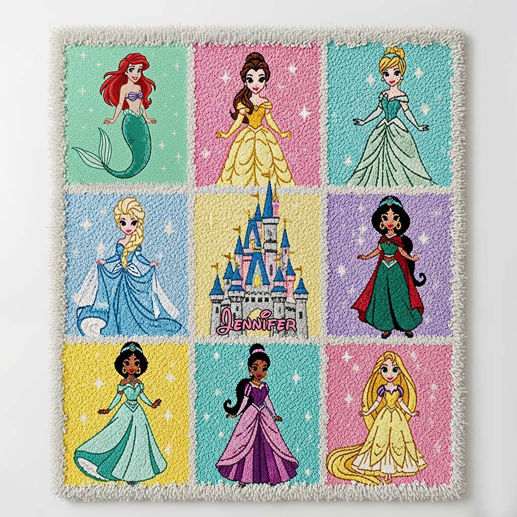 Personalized Princess Blanket Soft Flannel Gift for Kids Blanket GradoCreations