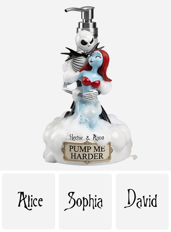 Personalized Funny Couple Pump Dispenser Custom Design Gift Pump Dispenser GradoCreations