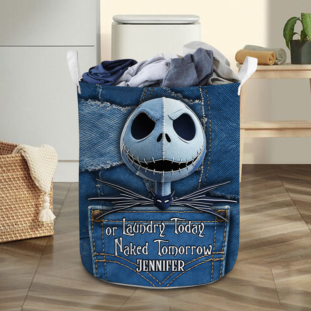 Personalized Nightmare Storage Basket Custom Name Laundry Basket Gift for Her Laundry Basket GradoCreations