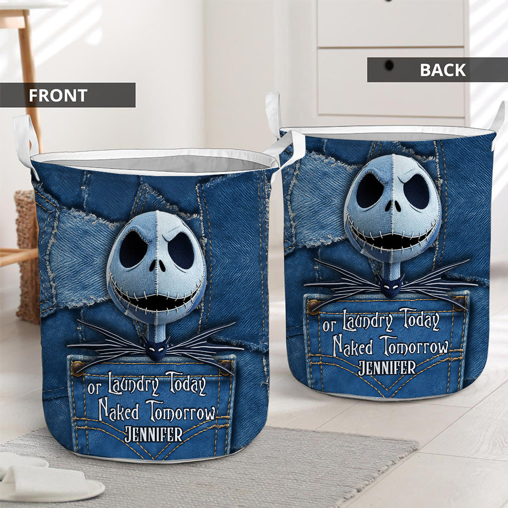 Personalized Nightmare Storage Basket Custom Name Laundry Basket Gift for Her Laundry Basket GradoCreations