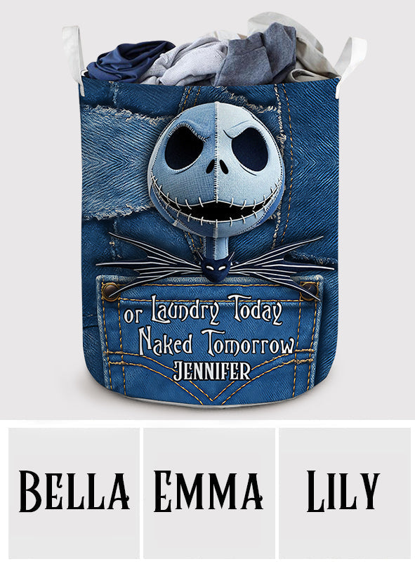 Personalized Nightmare Storage Basket Custom Name Laundry Basket Gift for Her Laundry Basket GradoCreations